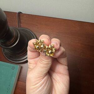 Elegant Gold-Tone Stud Earrings